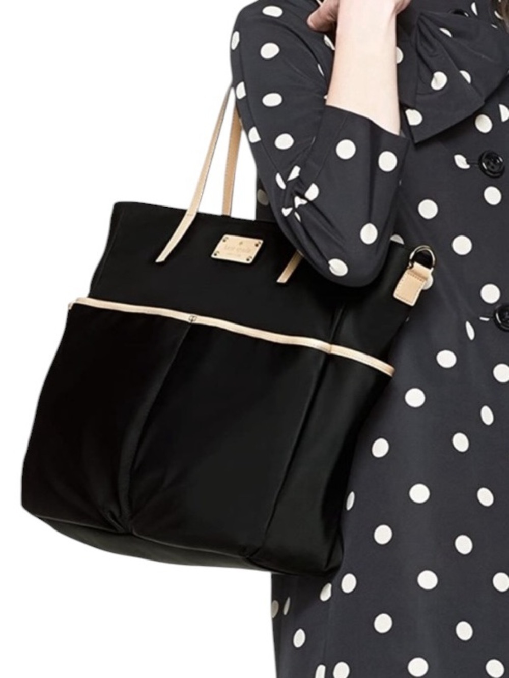Kate Spade Honey Baby Bag Kennedy Park Black Nylon Diaper Bag - Picture 2 of 13